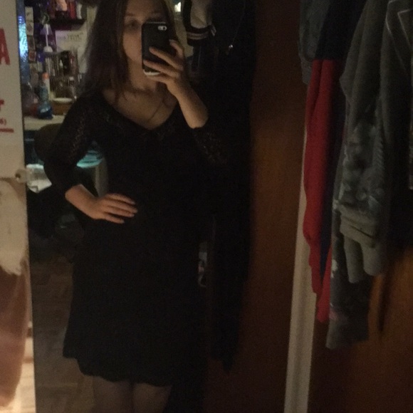 Black Mid Length Dress - Picture 3 of 3